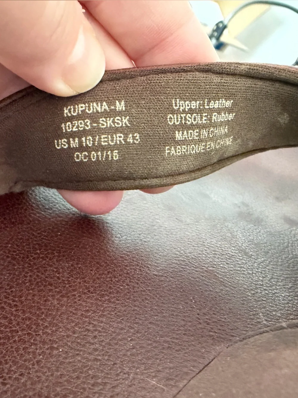 Olukai Leather Flip Flops Mens 10 Brown Comfort Thong Sandals 10293-SKSK